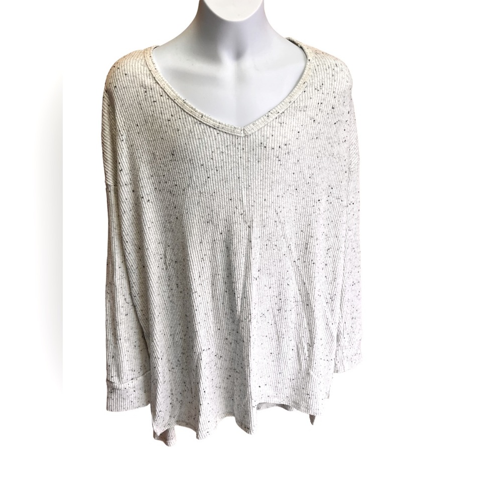 American Eagle oversized small longsleeve, ribbed shirt. Side split design. - Picture 1 of 4